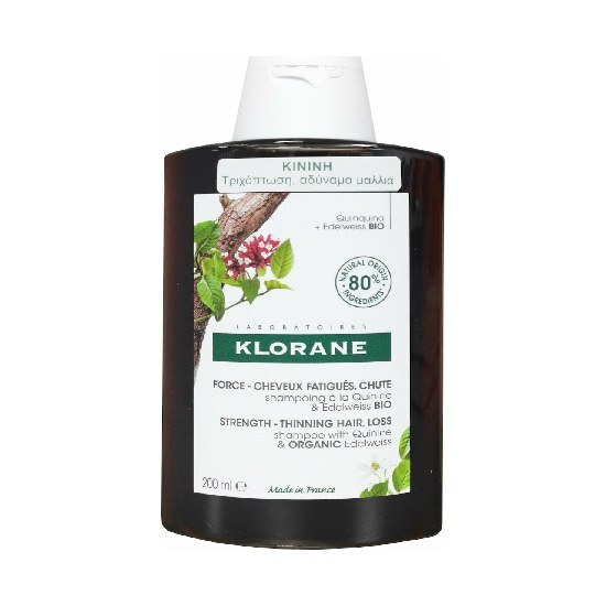 KLORANE Quinine Strength Thinning Hair Loss Σαμπουάν κατά της Τριχόπτωσης για Όλους τους Τύπους Μαλλιών 200ml