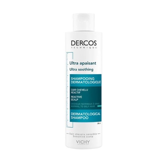 VICHY Dercos Ultra Soothing Σαμπουάν για Eυαίσθητο Tριχωτό για Λιπαρά & Κανονικά Μαλλιά 200ml