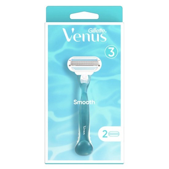 GILLETTE GILLETTE Venus Smopth Ξυραφάκι Σώματος με Ανταλλακτικές Κεφαλές 3 Λεπίδων και Λιπαντική Ταινία 3 Τεμάχια