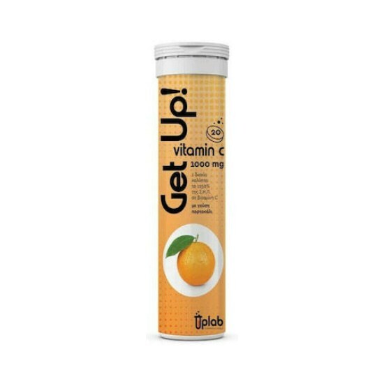 UPLAB Get Up Vitamin C 1000mg Πορτοκάλι 20 αναβράζοντα δισκία