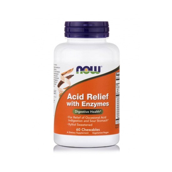 NOW FOODS Acid Relief with Enzymes 60chewables