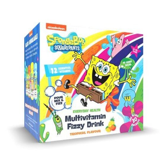 NICKELODEON Παιδική βιταμίνη SpongeBob Multivitamin Fizzy Drink 30 φακελίσκοι