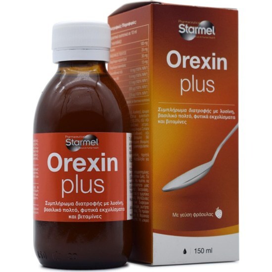 OREXIN Orexin Plus Καταπολέμηση της Ανορεξίας & της Απώλειας Όρεξης με Γεύση Φράουλα 150ml
