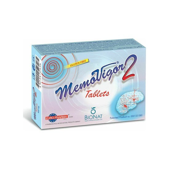 BIONAT Memovigor 2 900mg Συμπλήρωμα για την Μνήμη 20 ταμπλέτες