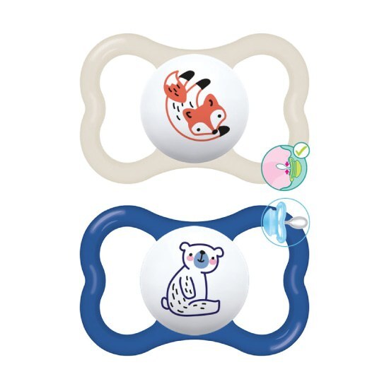 MAM Supreme Πιπίλα Σιλικόνης 6-16m 2τεμ – Μπλε