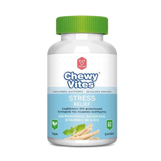 CHEWY VITES Adults Stress Relief 60 Μασώμενα Ζελεδάκια