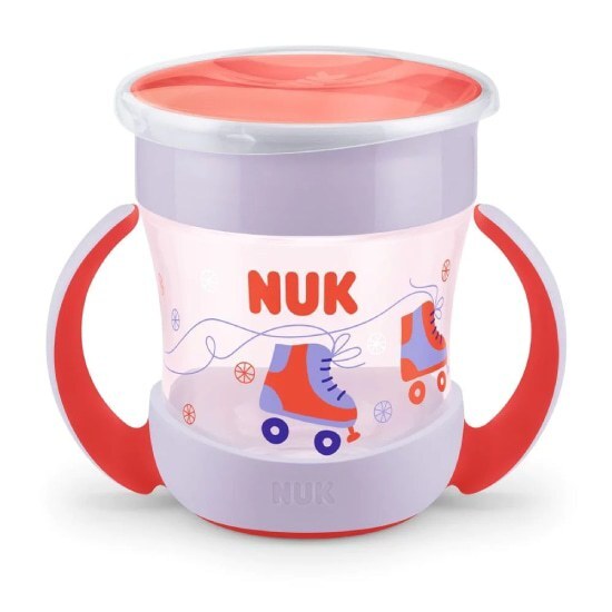 NUK NUK Mini Magic Cup με χείλος και καπάκι 160ml - Μωβ
