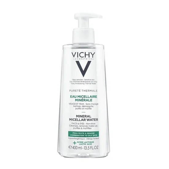 VICHY Purete Thermale Micellar Water Ντεμακιγιάζ για Λιπαρές Επιδερμίδες 400ml