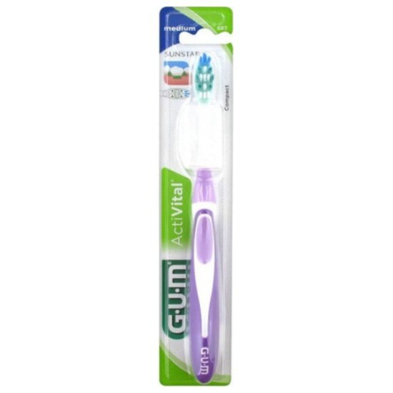 GUM GUM 581 Activital Compact Soft Οδοντόβουρτσα 1 Τεμάχιο - Μωβ