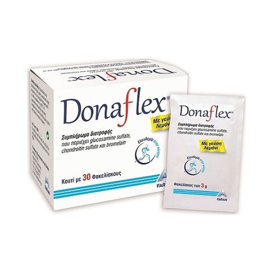FARAN DONAFLEX Συμπλήρωμα για την Υγεία των Αρθρώσεων με Γεύση Λεμόνι 30 Φακελίσκοι