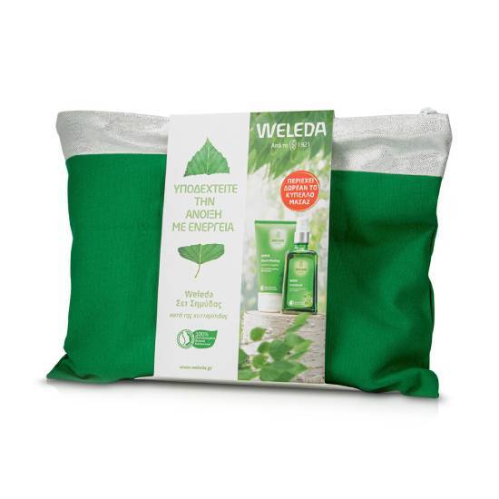 WELEDA WELEDA Promo Λάδι Σημύδας Κατά Της Κυτταρίτιδας 100ml & Body Scrub 150ml & Βεντούζα Μασάζ & Νεσεσέρ