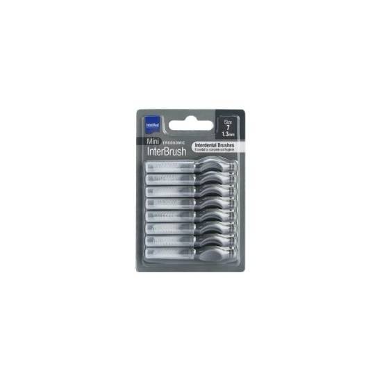 INTERMED INTERMED Mini Ergonomic InterBrush Μεσοδόντια Βουρτσάκια Γκρι 1.3mm Μέγεθος 7 8 τεμάχια