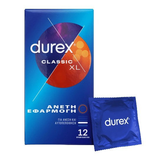 DUREX DUREX Classic XL Προφυλακτικά Για Άνετη Εφαρμογή 12 Τεμάχια