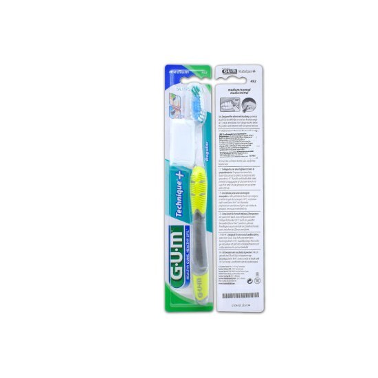 GUM GUM 492 Technique Medium Οδοντόβουρτσα Σε Κίτρινο Χρώμα 1 Τεμάχιο