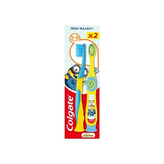 COLGATE COLGATE Minions Extra Soft Παιδικές Οδοντόβουρτσες 2-6 Ετών 2 Τεμάχια