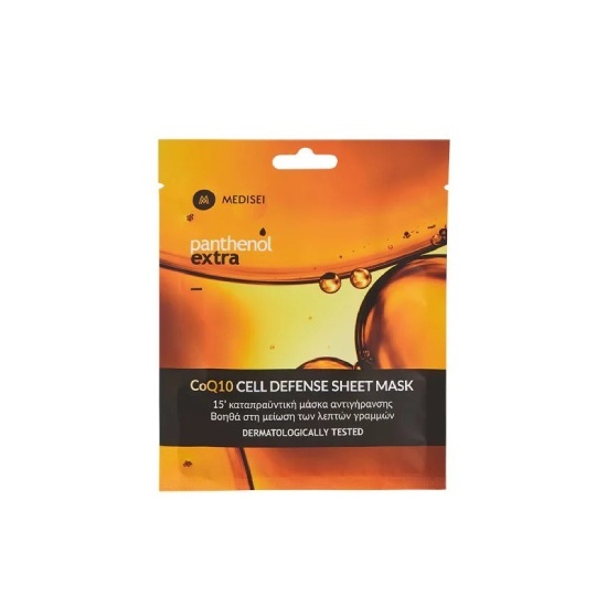 PANTHENOL PANTHENOL CoQ10 Cell Defense Mask Καταπραϋντική Μάσκα Αντιγήρανσης 1 Τεμάχιο