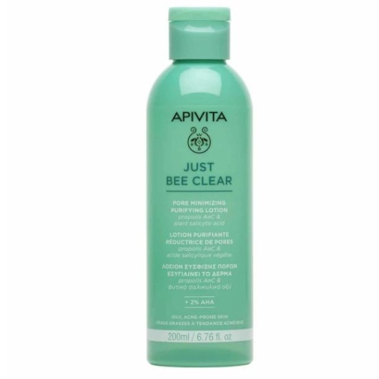 APIVITA APIVITA Just Bee Clear Purifying Lotion Λοσιόν Σύσφιξης Πόρων 200ml