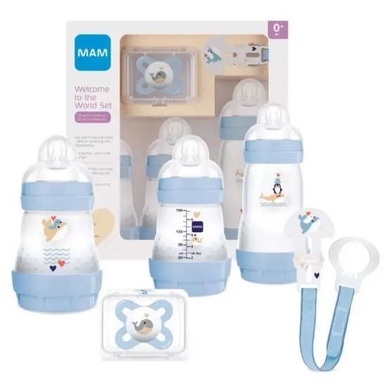MAM MAM Σετ Δώρου Welcome To The World Better Together 0+ Μηνών Blue 5 Τεμάχια