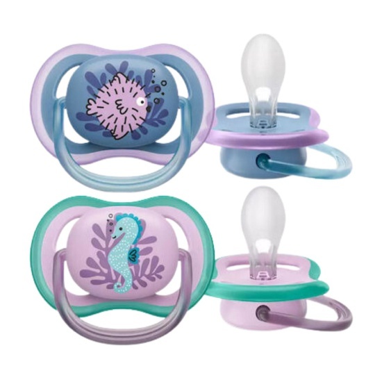 AVENT PHILIPS AVENT Ultra Air 6-18m Πιπίλα Σιλικόνης Ψάρι / Ιππόκαμπος 2 Τεμάχια
