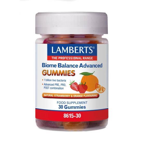 LAMBERTS LAMBERTS Biome Balance Advanced Gummies Με Φυσική Γεύση Πορτοκάλι Και Φράουλα 30 Ζελεδάκια
