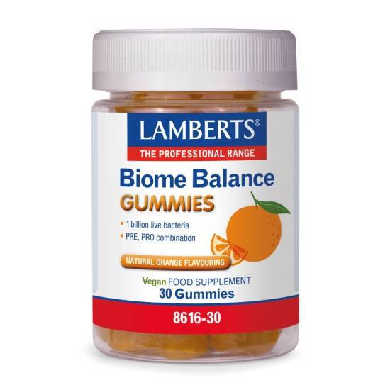 LAMBERTS LAMBERTS Biome Balance Gummies Με Φυσική Γεύση Πορτοκάλι 30 Ζελεδάκια