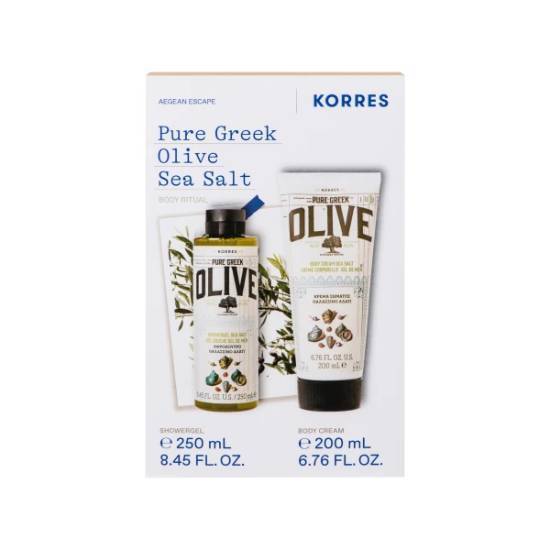KORRES KORRES Pure Greek Olive Sea Salt Αφρόλουτρο Θαλασσινό Aλάτι 250ml & Γαλάκτωμα Σώματος Θαλασσινό Αλάτι 250ml