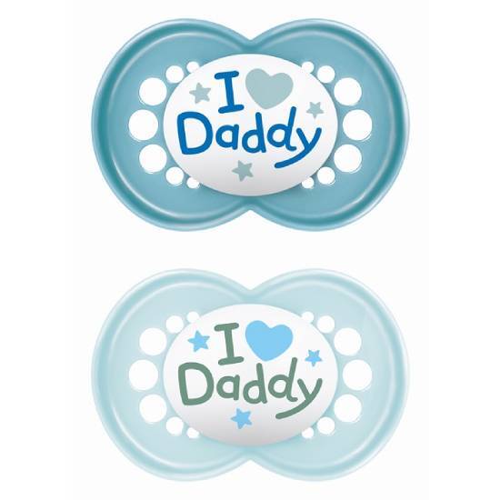 MAM MAM I Love Daddy Πιπίλα Σιλικόνης 16m+ 2 Τεμάχια