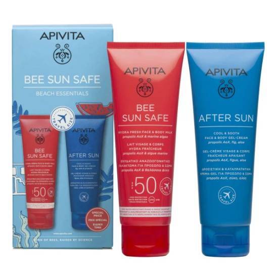 APIVITA APIVITA Bee Sun Safe Hydra Fresh Face & Body Milk SPF50 100ml & Cool & Sooth Face & Body Gel Cream 100ml