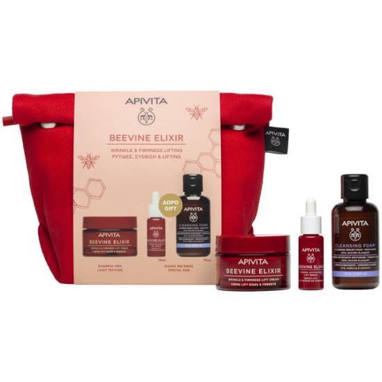 APIVITA APIVITA Beevine Elixir Κρέμα Προσώπου Ελαφριάς Υφής Για Σύσφιξη 50ml & Beevine Elixir Serum Ορός Προσώπου Για Σύσφιξη 10ml & Αφρό Καθαρισμού 75ml