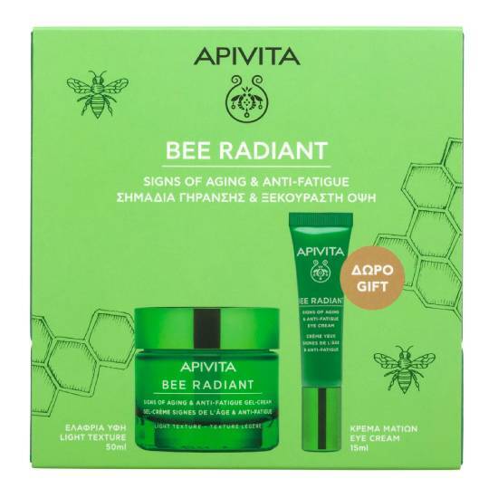 APIVITA APIVITA Bee Radiant Signs Οf Aging & Anti-Fatigue Κρέμα-Gel 50ml & Κρέμα Ματιών 15ml
