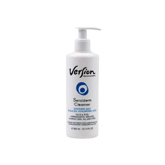 VERSION DERMA VERSION Sensiderm Cleanser Καθημερινό Γαλάκτωμα Καθαρισμού Και Ντεμακιγιάζ Για Πρόσωπο & Μάτια 300ml