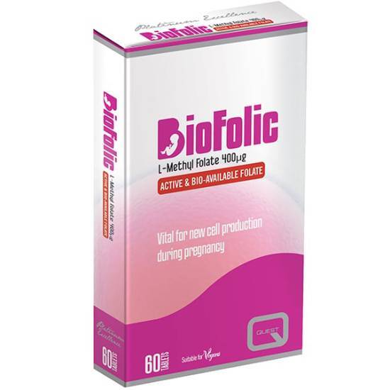 QUEST QUEST Platinum Excellence BioFolic 400mg 60 Ταμπλέτες