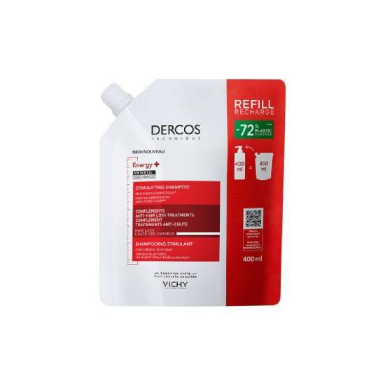 VICHY VICHY Dercos Energy+ Δυναμωτικό Σαμπουάν Κατά Της Τριχόπτωσης Refill 400ml