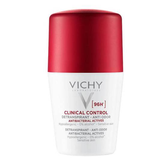 VICHY VICHY Clinical Control 96h Detranspirant Anti-Odor Deodorant Roll-on Αποσμητικό Για Ευαίσθητες Επιδερμίδες 50ml