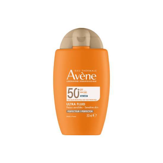 AVENE AVENE Eau Thermale Ultra Fluid Perfector Αδιάβροχη Αντηλιακή Κρέμα Προσώπου SPF50+ με Χρώμα 50ml