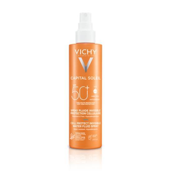 VICHY VICHY Capital Soleil Cell Protect Water Fluid Spray Λεπτόρρευστο Γαλάκτωμα SPF50+ 200ml