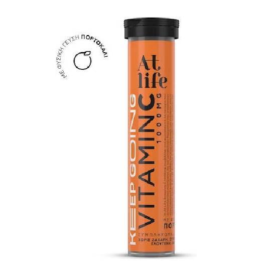 ATLIFE ATLIFE Keep Going Vitamin C 1000mg Με Γεύση Πορτοκάλι 20 Αναβράζοντα Δισκία