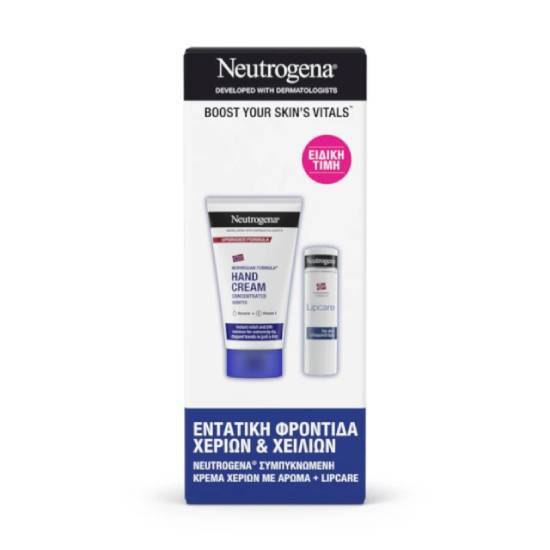 NEUTROGENA NEUTROGENA Hand Cream Κρέμα Χεριών 75ml & Lipcare Ενυδατικό Lip Balm Χειλιών 4.8gr