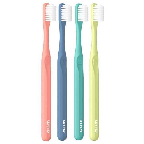 GUM GUM Classic Compact Οδοντόβουρτσα Κίτρινη Μέτρια Με Μικρή Κεφαλή 1 Τεμάχιο