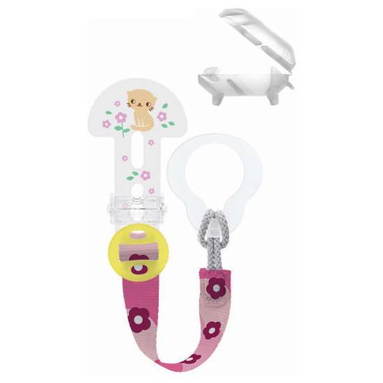 MAM MAM Clip it & Cover Κορδέλα Στήριξης Πιπίλας & Προστατευτικό Καπάκι Θηλής 0m+ 1 Τεμάχιο