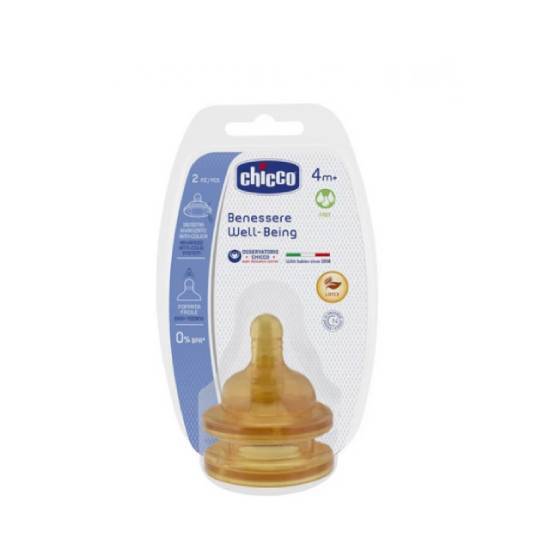 CHICCO CHICCO Well Being Θηλή Καουτσούκ Γρήγορη Ροή 4 m+ 2 Τεμάχια