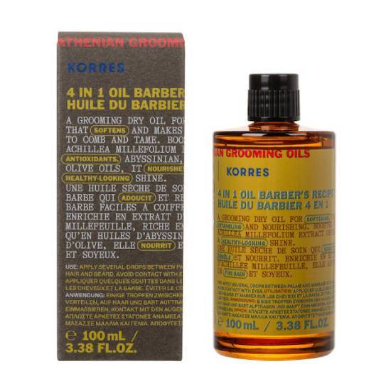 KORRES KORRES Athenian Grooming Oils Ξηρό Λάδι Ανδρικής Περιποίησης 4 Σε 1 Για Μαλλιά & Γένια 100ml