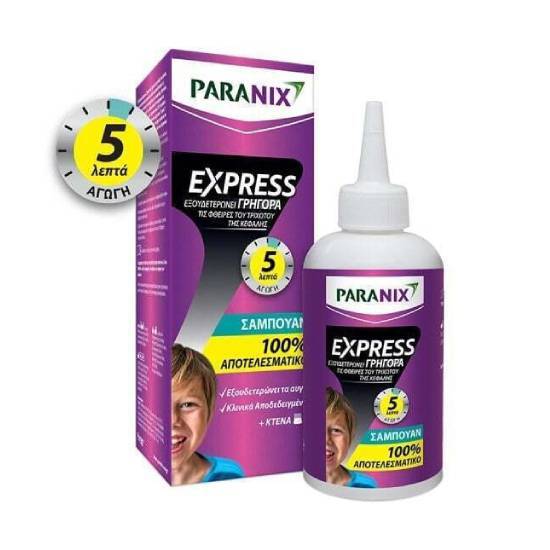 PARANIX PARANIX Express Αντιφθειρικό Σαμπουάν 200ml & Αντιφθερικό Χτενάκι 1 τεμάχιο