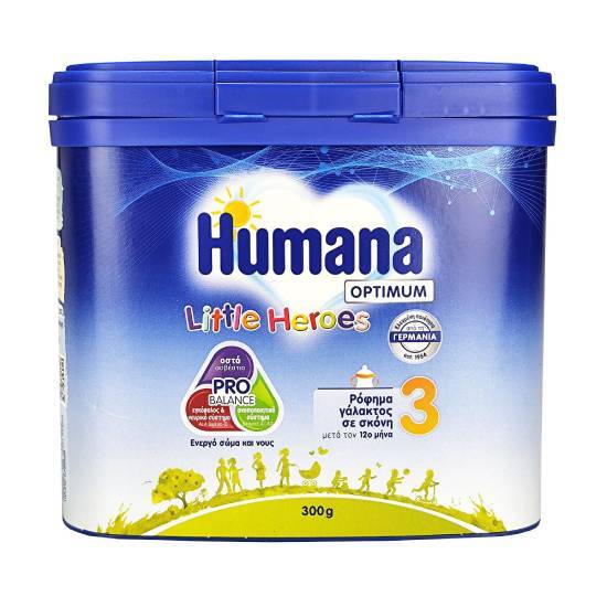 HUMANA HUMANA Γάλα σε Σκόνη 3 Optimum Junior Milk για 12+ Μηνών 300gr