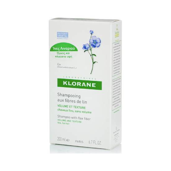 KLORANE KLORANE Flax Fiber Volume & Texture Shampoo Σαμπουάν με Ίνες Λιναριού 200ml