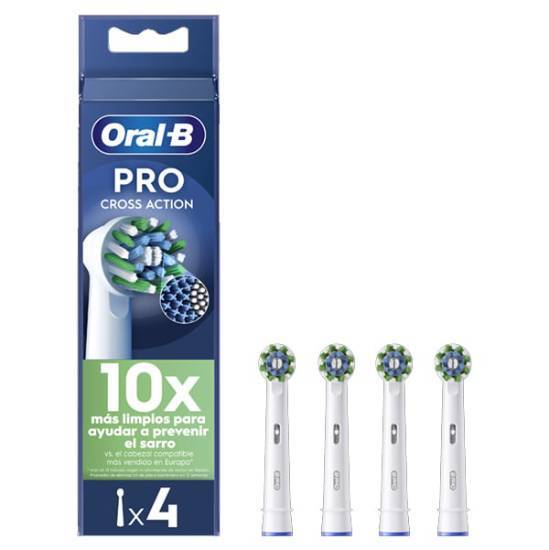 ORAL-B ORAL-B Pro CrossAction Ανταλλακτικές Κεφαλές Ηλεκτρικής Οδοντόβουρτσας 4 Τεμάχια