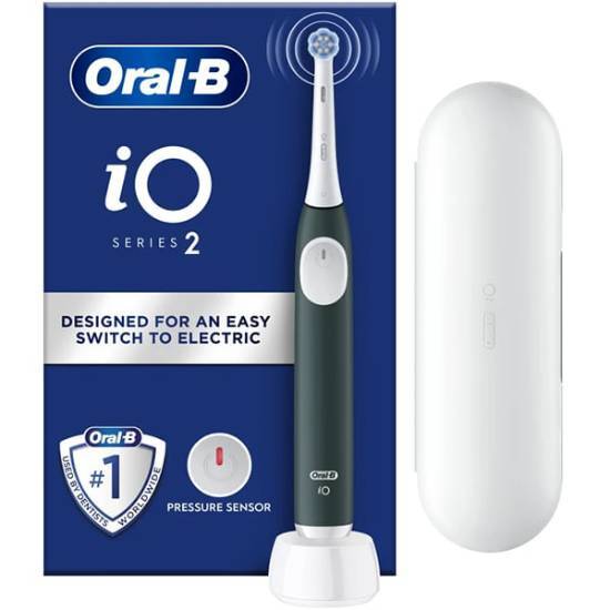 ORAL-B ORAL-B iΟ Series 2 Clean & Care Ηλεκτρική Οδοντόβουρτσα Πράσινη Με Θήκη 1 Τεμάχιο