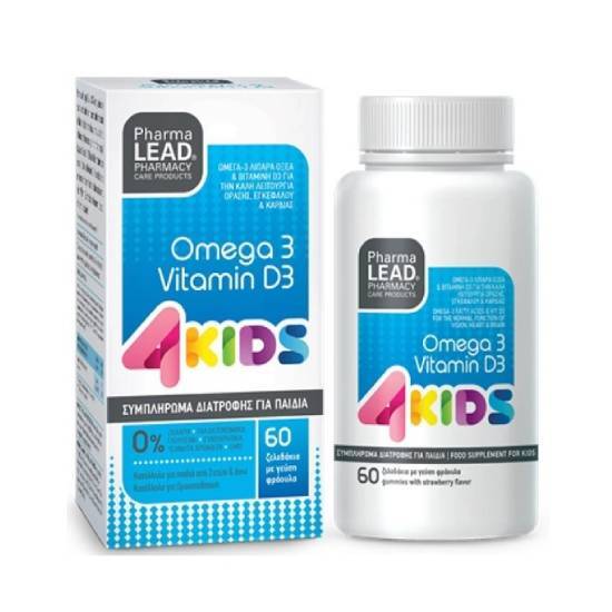 PHARMALEAD PHARMALEAD 4Kids Omega 3 Vitamin D3 60 Ζελεδάκια