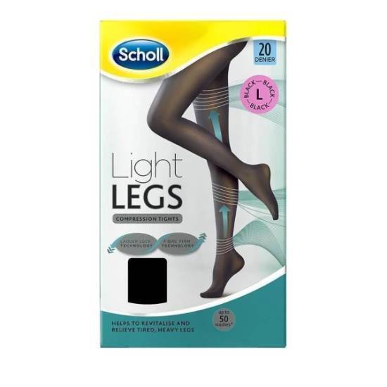 SCHOLL FOOT CARE SCHOLL Light Legs Καλσόν 20Den Μαύρο Large 1 Τεμάχιο
