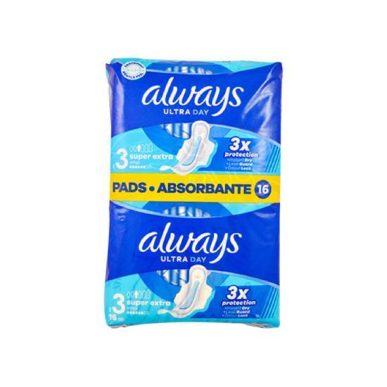 ALWAYS ALWAYS Ultra Day Super Extra Wings Size 3 16 Τεμάχια